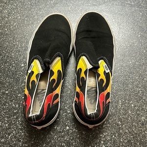 Flame slip on vans